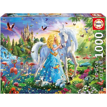 Puzzle Educa La principessa e l'unicorno da 1000 pezzi - Puzzles Educa