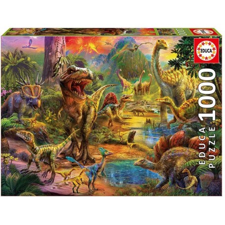Puzzle Educa terra dei dinosauri di 1000 pezzi - Puzzles Educa