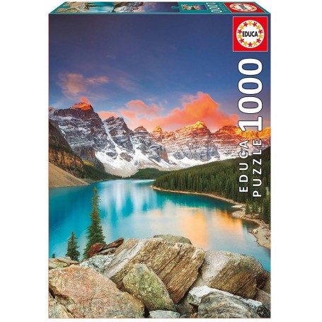 Puzzle Educa Lake Moraine, Parco Nazionale di Banff, Canada 1000 pezzi - Educa Puzzles