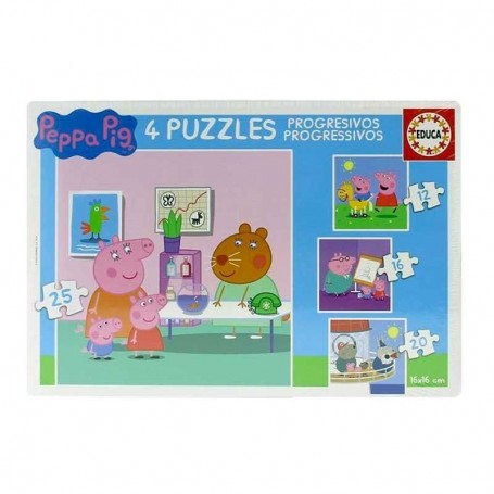 Puzzle Educa Peppa Pig Progressive 12+16+20+25 Pezzi - Puzzles Educa