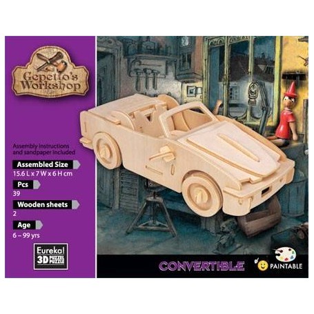 La decappottabile 3D Puzzle Gepetto - Eureka! 3D Puzzle