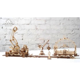 UgearsModels - Gru meccanica su rotaie Puzzle 3D - Ugears Models