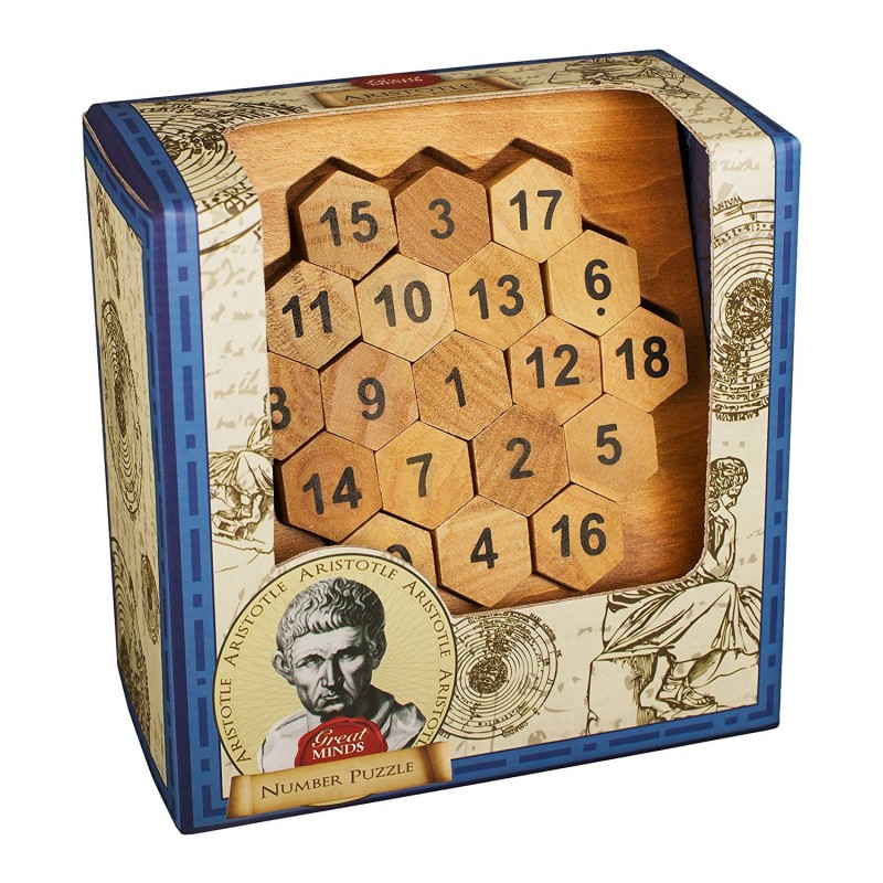 Great Minds Aristotle's Number Puzzle, Classic Wooden Puzzle: New In Box - Foto 14