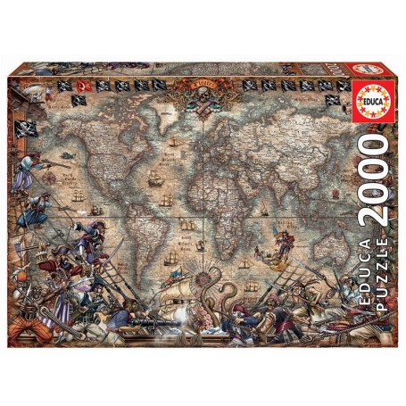 Puzzle Educa mappa pirata di 2000 pezzi - Puzzles Educa