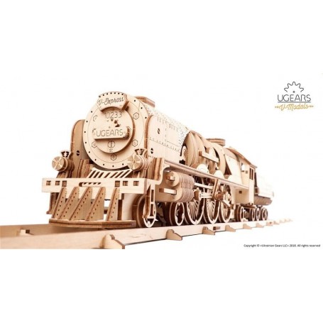 UgearsModels - Locomotiva a vapore V-Express Puzzle 3D - Ugears Models
