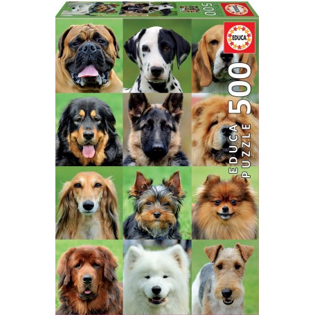 Puzzle Educa collage di cani da 500 pezzi - Puzzles Educa