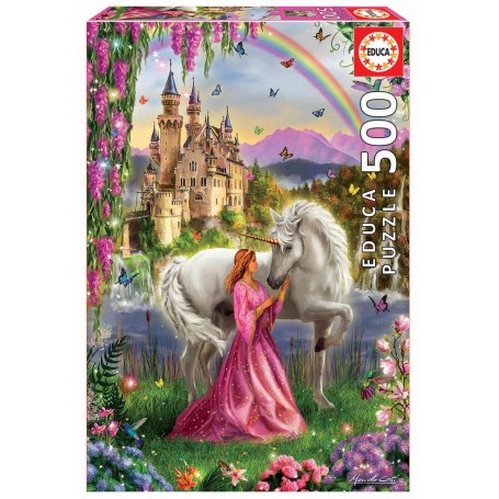 Puzzle Educa fata e unicorno da 500 pezzi - Puzzles Educa