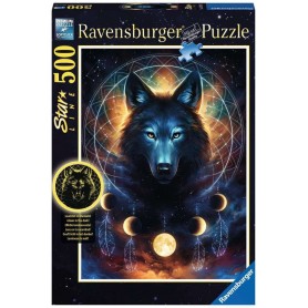 Puzzle Ravensburger lupo nero fosforescente da 500 pezzi Ravensburger - 1