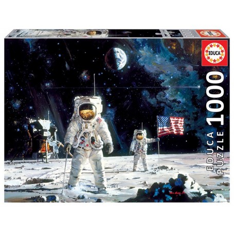 Puzzle Educa First Men on the Moon, Robert Mccall 1000 Pieces - Puzzles Educa