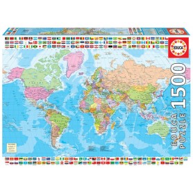 Puzzle Educa mappa del mondo politico di 1500 pezzi Puzzles Educa - 1