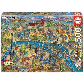 Puzzle Educa mappa parigina da 500 pezzi Puzzles Educa - 1