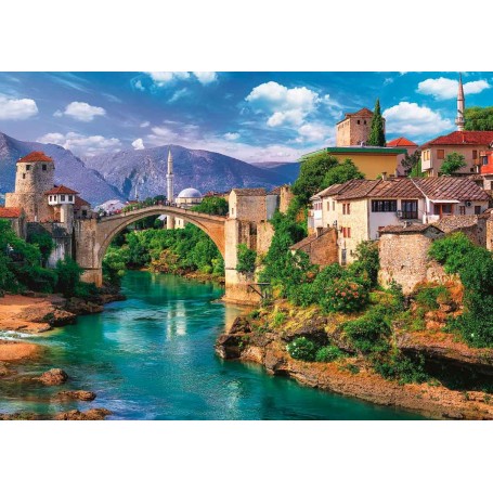 Puzzle Trefl vecchio ponte di Mostar, Bosnia-Erzegovina 500 pezzi - Puzzles Trefl