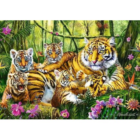 Puzzle Trefl famiglia tiger da 500 pezzi - Puzzles Trefl