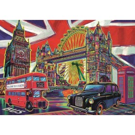 Puzzle Trefl colori di Londra 1000 pezzi Puzzles Trefl - 1