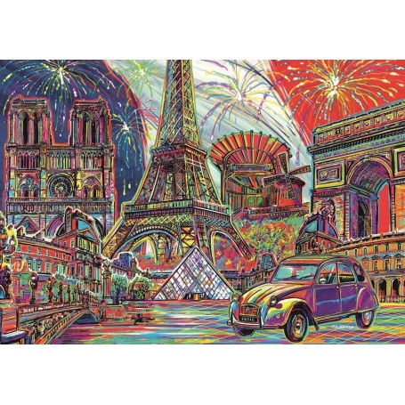 Puzzle Trefl i colori di Parigi di 1000 pezzi - Puzzles Trefl