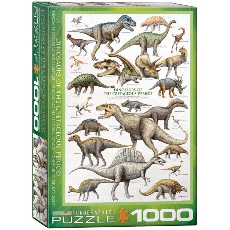 Puzzle Eurographics dinosauri cretacei da 1000 pezzi - Eurographics