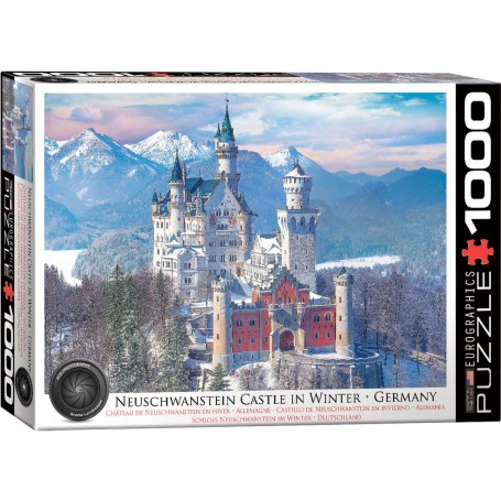 Puzzle Eurographics castello di Neuschwanstein in inverno 1000 pezzi - Eurographics