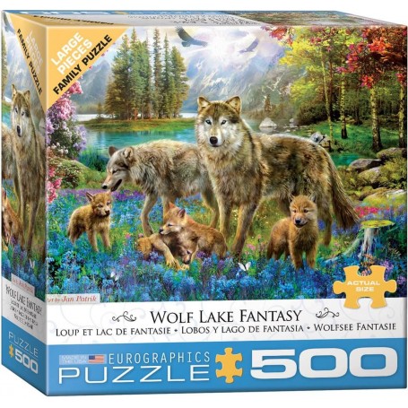 Puzzle Eurographics i lupi e il lago Fantasia da 500 pezzi - Eurographics