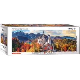 Puzzle Eurographics Panorama Neuschwanstein in Autunno 1000 Pezzi Eurographics - 1