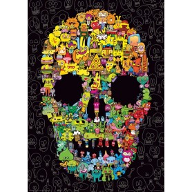 Puzzle Heye teschio scarabocchiato da 1000 pezzi Heye - 1