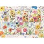 Puzzle Jumbo collezione di francobolli, fiori estivi, 1000 pezzi - Jumbo