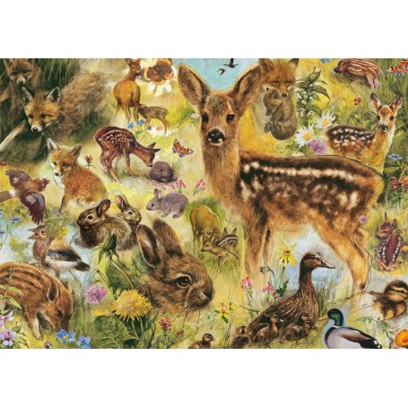 Puzzle Jumbo giovani animali selvatici di 1000 pezzi - Jumbo