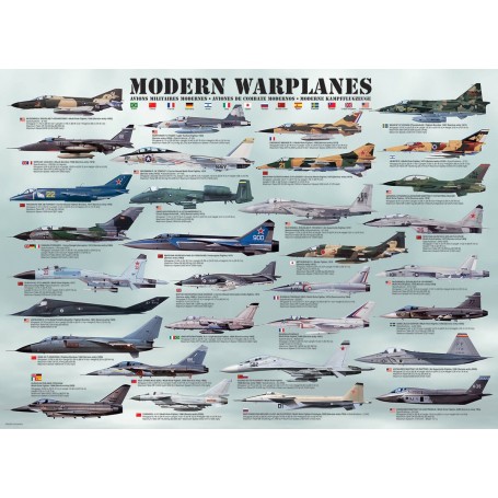 Puzzle Eurographics moderni aerei da guerra da 1000 pezzi - Eurographics