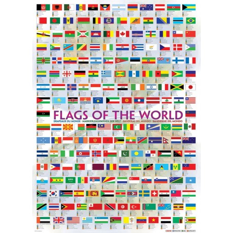 Puzzle Eurographics 1000 pezzi di bandiere mondiali - Eurographics