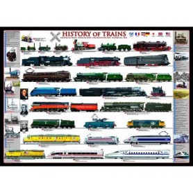 Puzzle Eurographics storia dei treni da 1000 pezzi Eurographics - 1