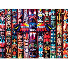 Puzzle Eurographics Totem dal Canada 1000 pezzi Eurographics - 1