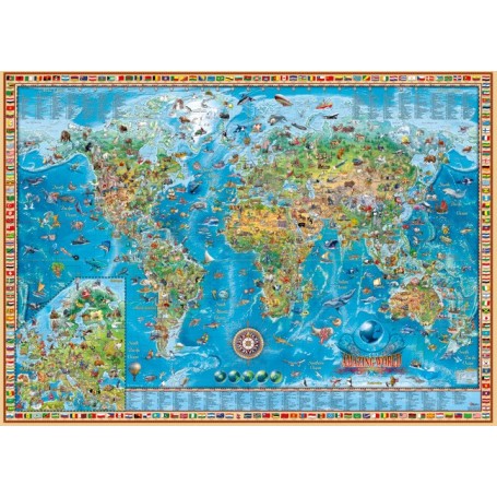 Puzzle Heye incredibile mappa del mondo del 2000 - Heye