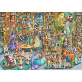 Puzzle Ravensburger a mezzanotte alla Biblioteca di 1000 pezzi Ravensburger - 1