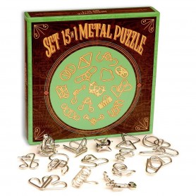 Metal Puzzle Green Set 15 in 1 - Logica Giochi
