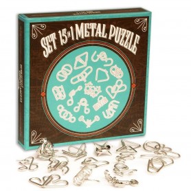 Metal Puzzle Blue Set 15 in 1 - Logica Giochi