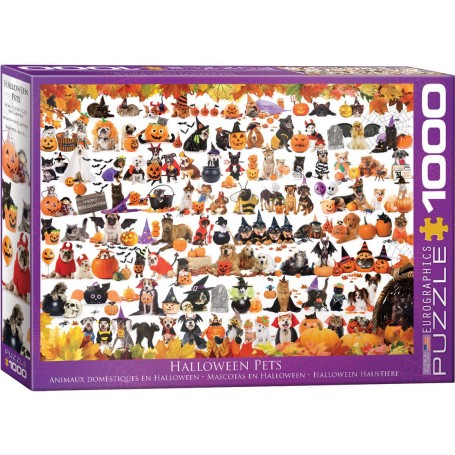 Puzzle Eurographics 1000 pezzi animali domestici di Halloween - Eurographics