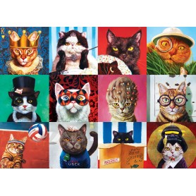 Puzzle Eurographics 1000 pezzi di Fun Cats di Lucia Heffernan Eurographics - 1