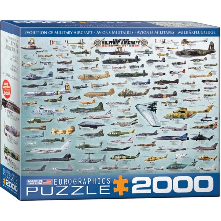 Puzzle Eurographics evoluzione degli aerei militari da 2000 pezzi - Eurographics