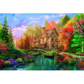 Puzzle Trefl cabina sul lago 1500 pezzi Puzzles Trefl - 1