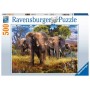 Puzzle Ravensburger famiglia di elefanti 500 pezzi Ravensburger - 1