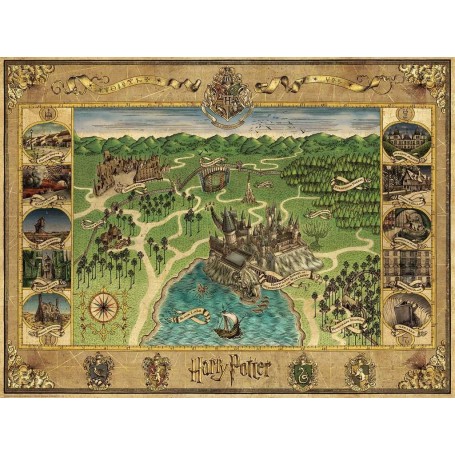 Puzzle Ravensburger mappa hogwarts da 1500 pezzi Ravensburger - 1