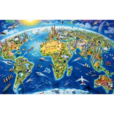 Puzzle Educa simboli del mondo (parti in miniatura) 1000 pezzi Puzzles Educa - 1