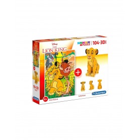 Puzzle Clementoni King Leon modello 3D 104 Pezzi Clementoni - 1