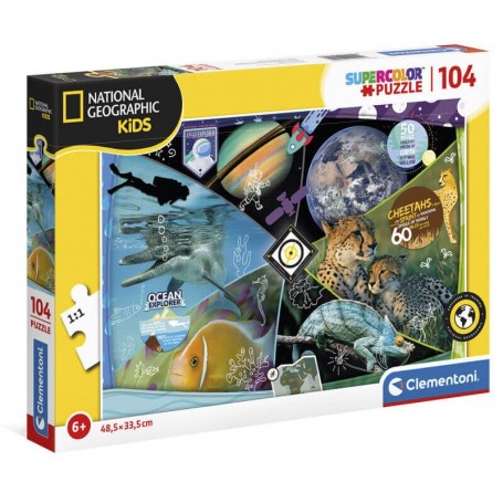Puzzle Clementoni National Geographic bambini 104 pezzi