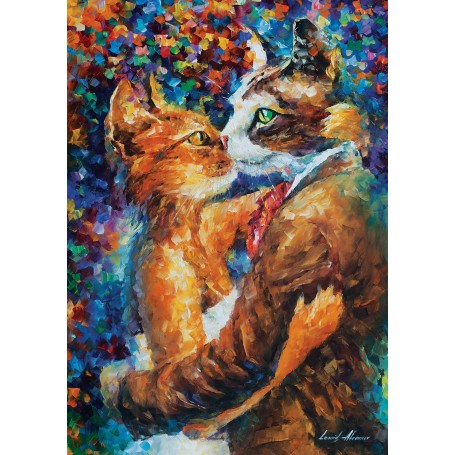 Art Puzzle La danza dell'amore del gatto di 1000 pezzi Art Puzzle - 1
