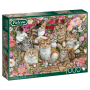 Puzzle Falcon gatti nei fiori di 1000 pezzi Falcon - 2