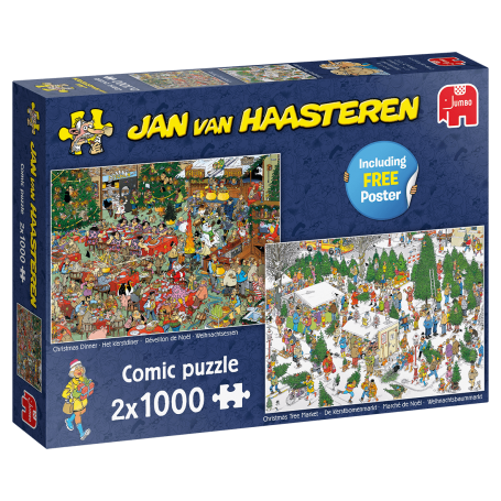 Puzzle Jumbo regali di Natale 2 x 1000 pezzi Jumbo - 1