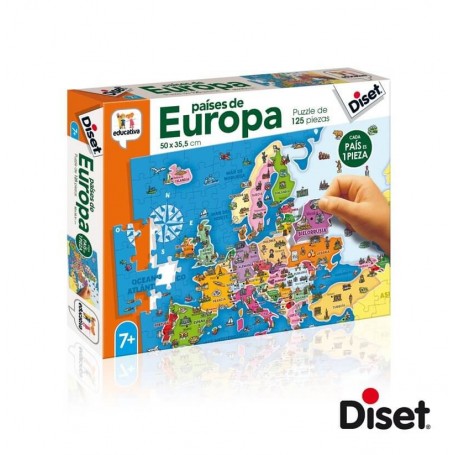 Puzzle Diset paesi europei 125 pezzi Diset - 1