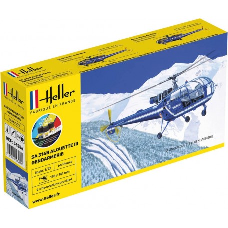 SA 316 Gendarmeria Alouette III - Starter Kit - Kit Elicotteri - Heller Heller - 1