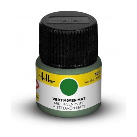Vernice acrilica Medio Verde Opaco 101 Heller - 1