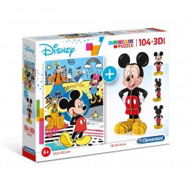 Puzzle Clementoni Topolino 3D 104 pezzi Clementoni - 1